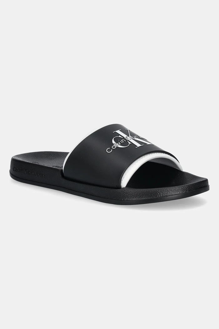 Natikače Calvin Klein Jeans SLIDE MONOGRAM TPU crna YM0YM00361
