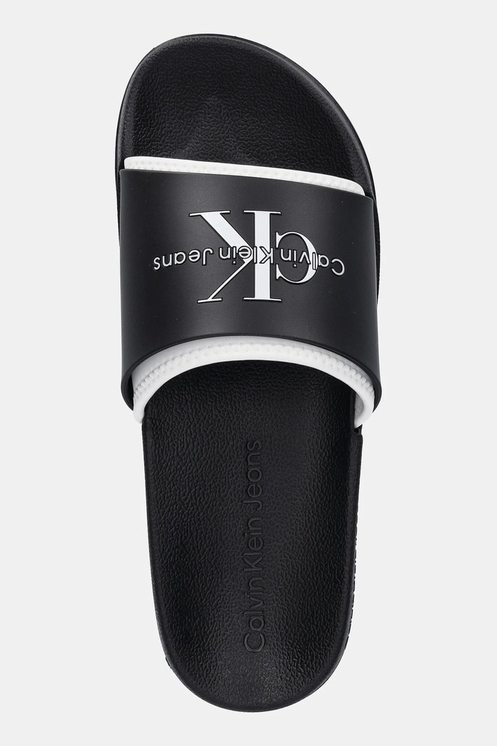 Natikače Calvin Klein Jeans SLIDE MONOGRAM TPU crna YM0YM00361