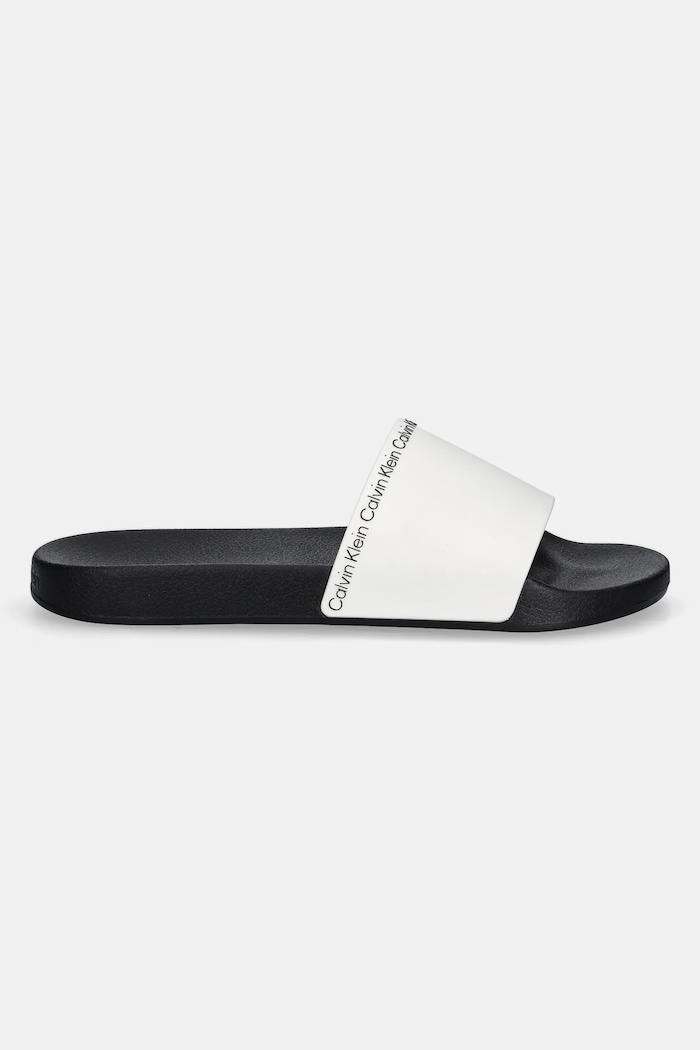 Παντόφλες Calvin Klein POOL SLIDE RUBBER HM0HM00981 λευκό SS25