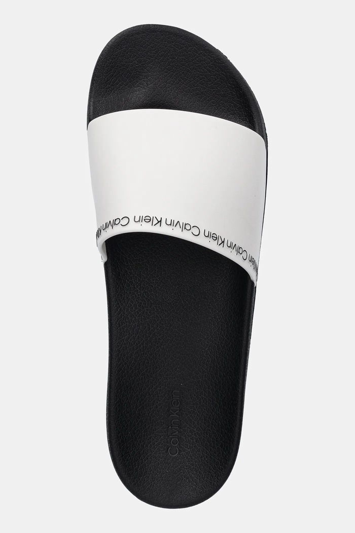 Παπούτσια Παντόφλες Calvin Klein POOL SLIDE RUBBER HM0HM00981 λευκό