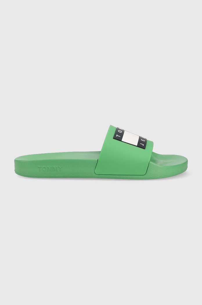 Παντόφλες Tommy Jeans POOL SLIDE ESS πράσινο EM0EM01191