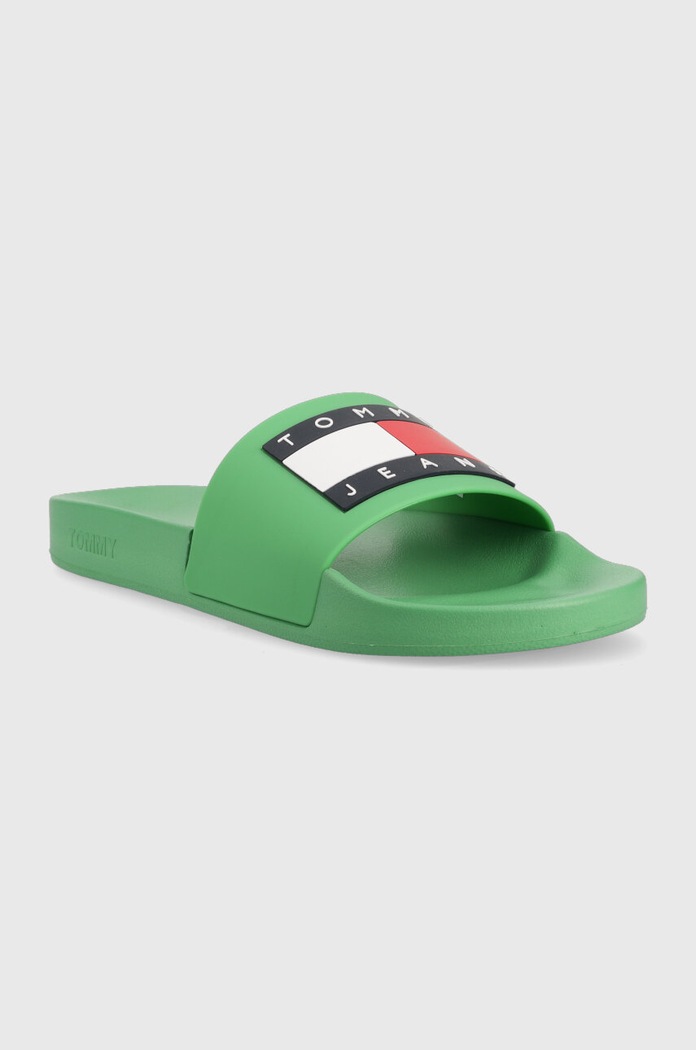 Παντόφλες Tommy Jeans POOL SLIDE ESS EM0EM01191 πράσινο SS26