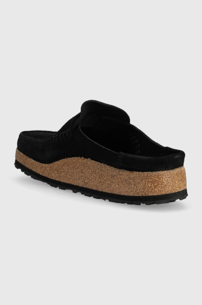 Obuwie Birkenstock klapki zamszowe NAPLES 1024880 czarny