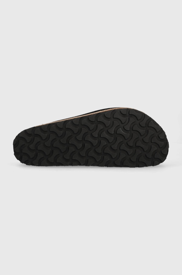 Birkenstock klapki zamszowe NAPLES 1024880 czarny