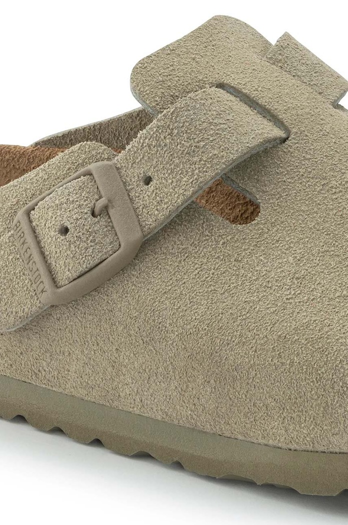 Obuwie Birkenstock klapki zamszowe Boston 1025788 zielony