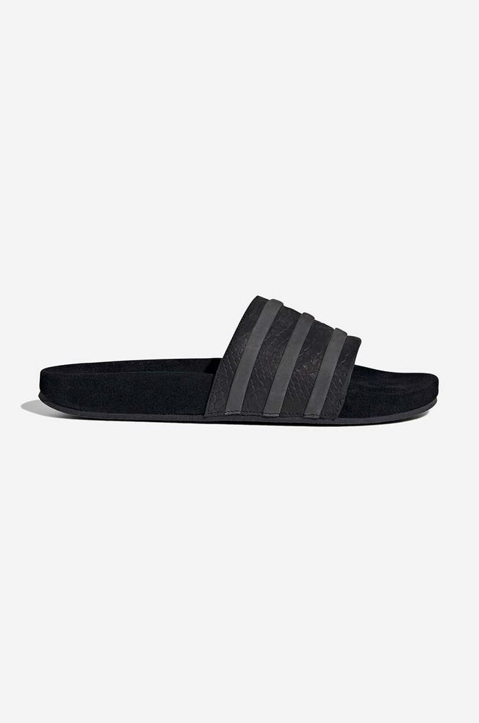 adidas Originals leather sliders Adilette FZ6451 grain leather black FZ6451