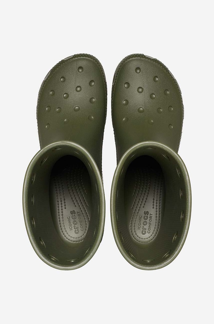 Gumene čizme Crocs Classic Rain Boot 208363.ARMY.GREEN zelena SS23
