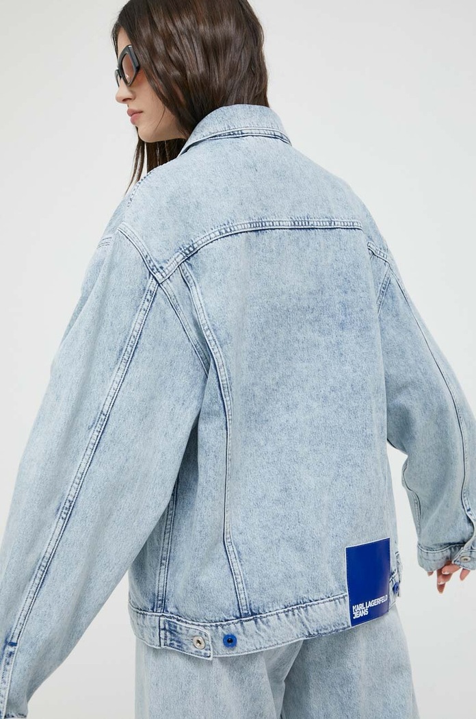 Oblečení Džínová bunda Karl Lagerfeld Jeans 231J1451 modrá