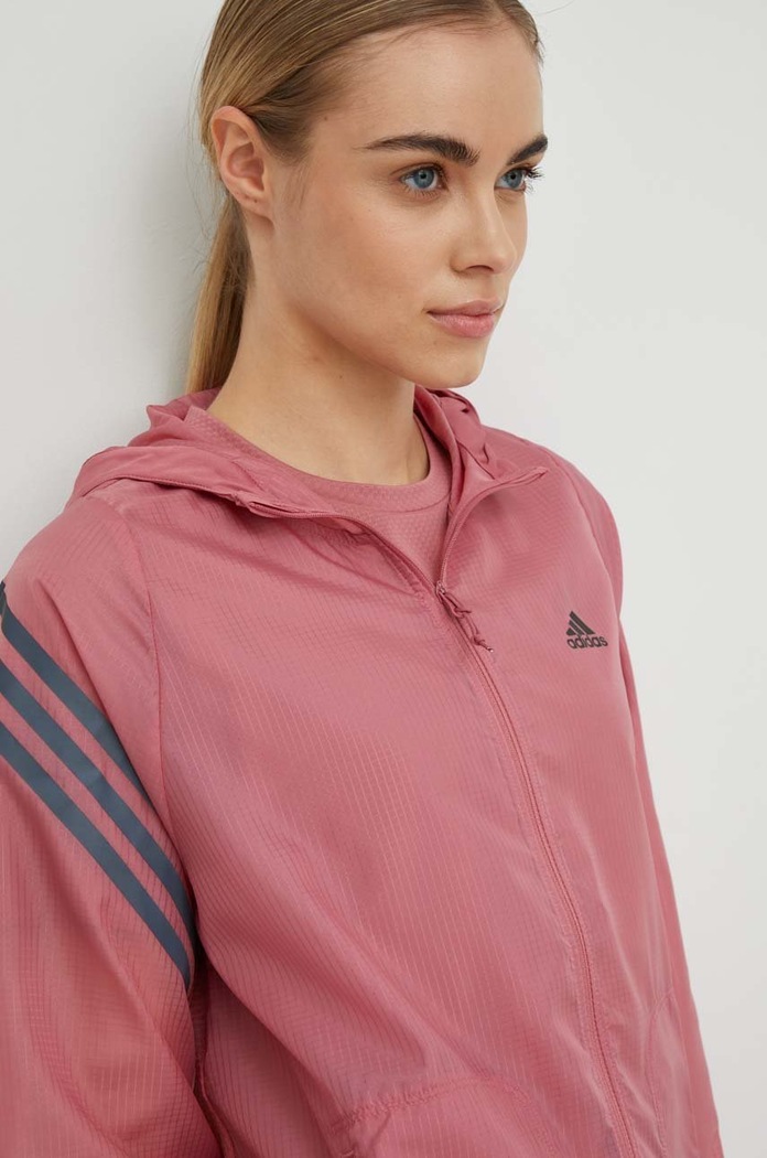 adidas Performance széldzseki Run Icons HR9899 rózsaszín