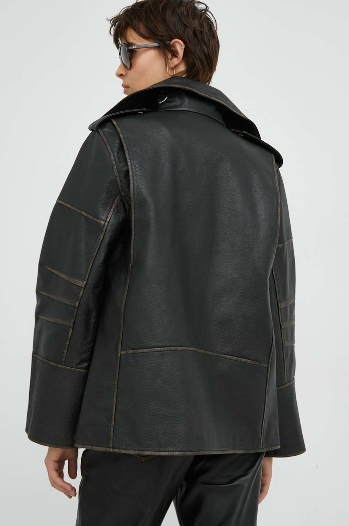 Ρούχα Δερμάτινο jacket By Malene Birger Q71742001Z καφέ