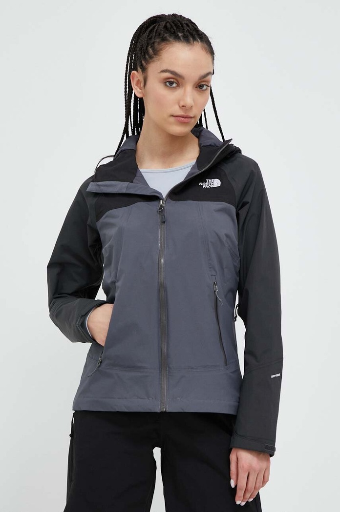 Outdoorová bunda The North Face STRATOS JACKET nezateplené šedá NF00CMJ059Q1