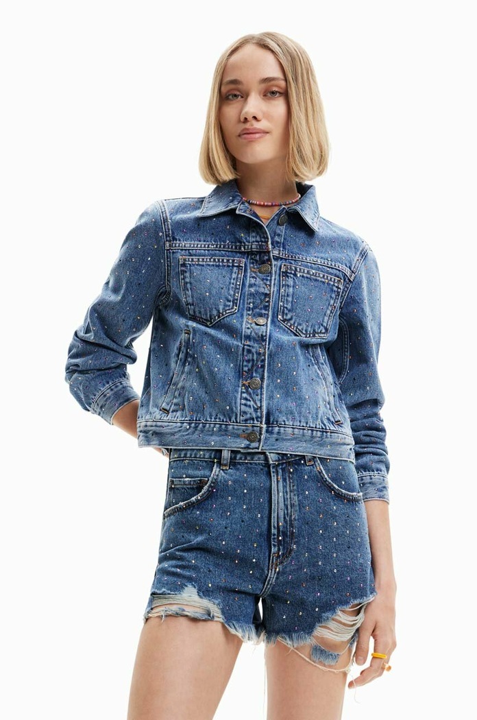 Traper jakna Desigual Planet friendly plava 23SWED37