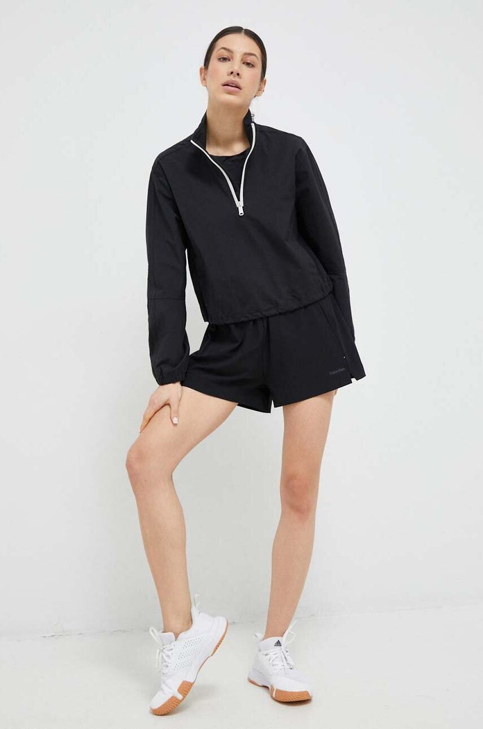 Calvin Klein Performance wiatrówka CK Athletic 00GWS3O502 czarny SS23