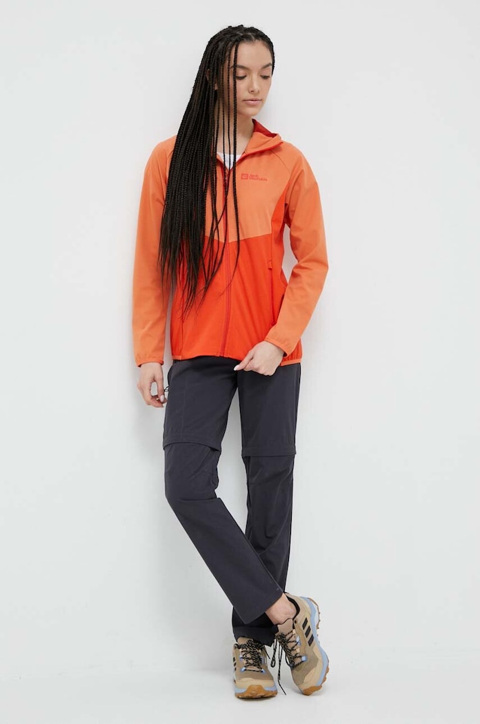 Яке за спортове на открито Jack Wolfskin Go Hike Softshell 1306862 оранжев AW23