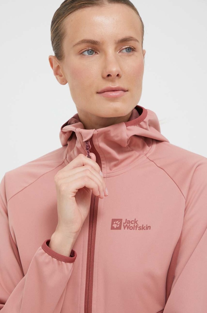 Turistická bunda Jack Wolfskin Go Hike Softshell 1306862 ružová