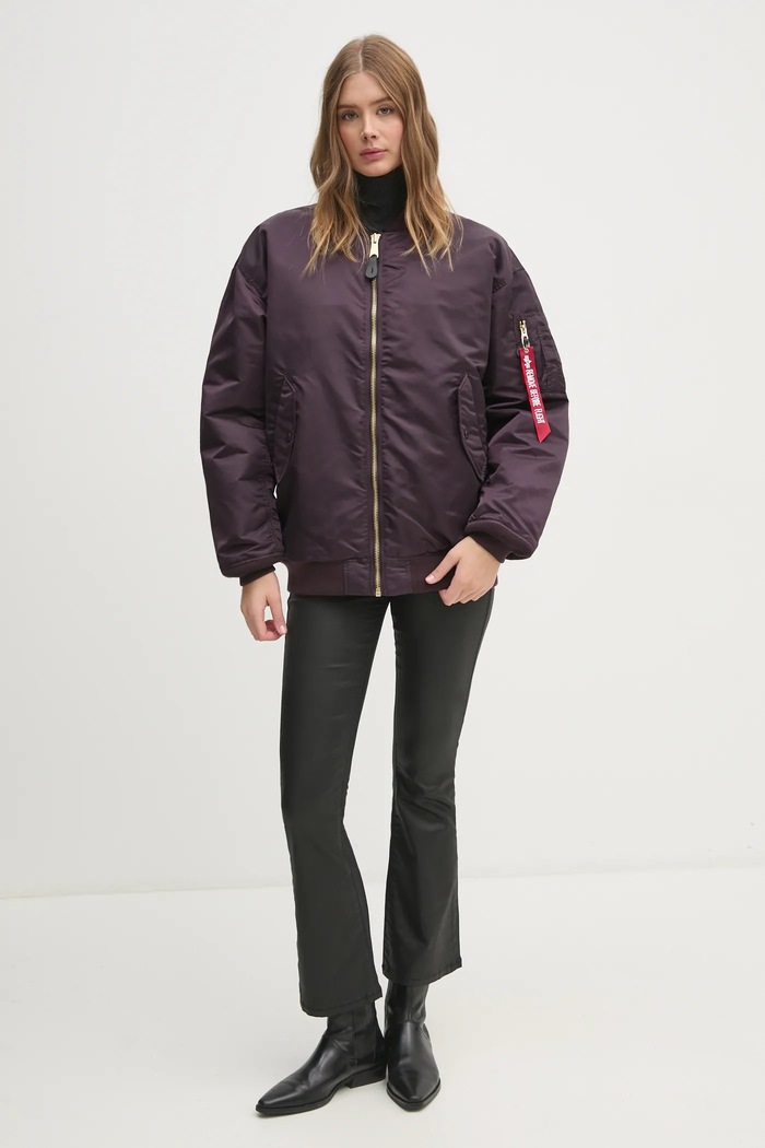 Alpha Industries kurtka bomber MA-1 CORE WMN 108010 fioletowy AW24