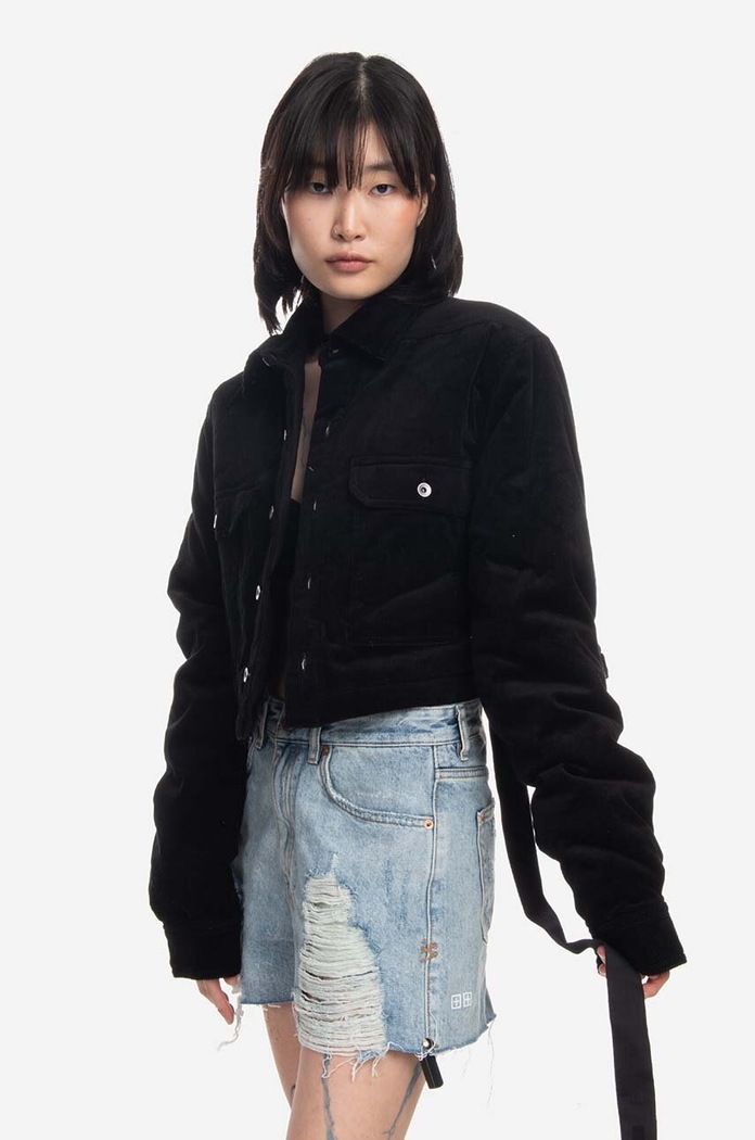 Rick Owens kurtka Cropped Outershirt DS02B4706.VS.BLACK