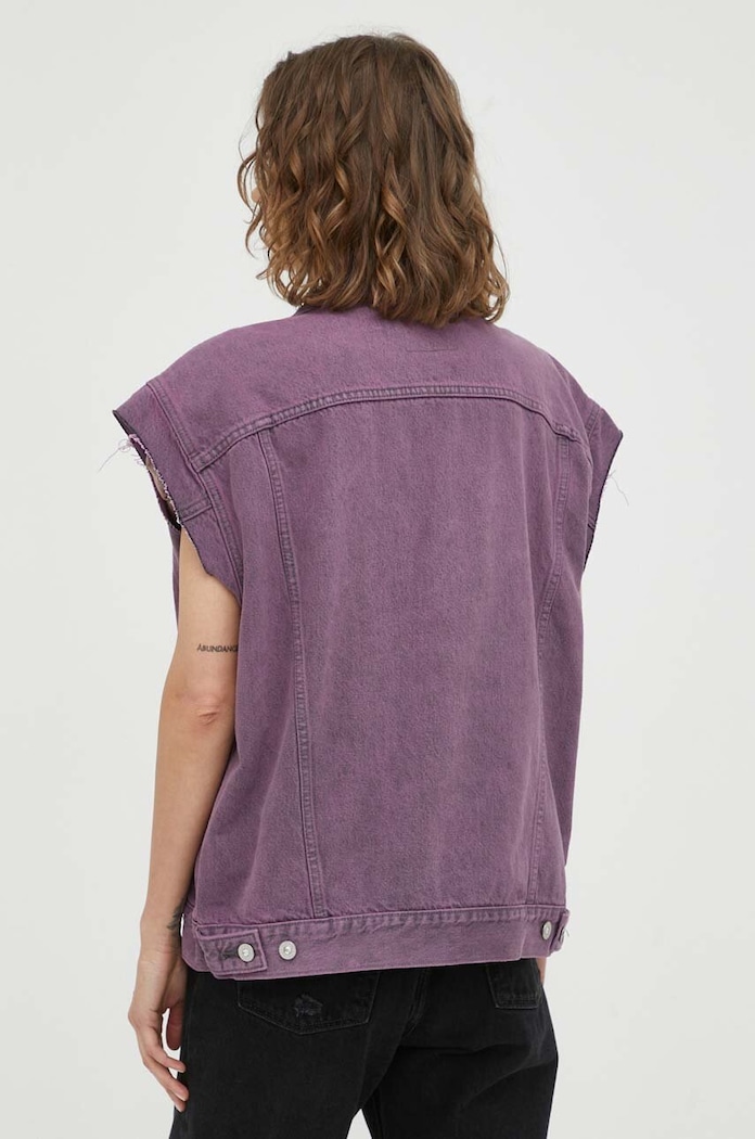 Levi's bezrękawnik jeansowy fioletowy A5335.0000