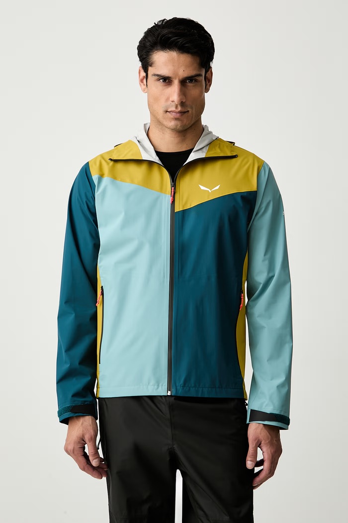 Salewa kurtka trekkingowa męska Puez 2.5L PTX turkusowy 00.0000028615