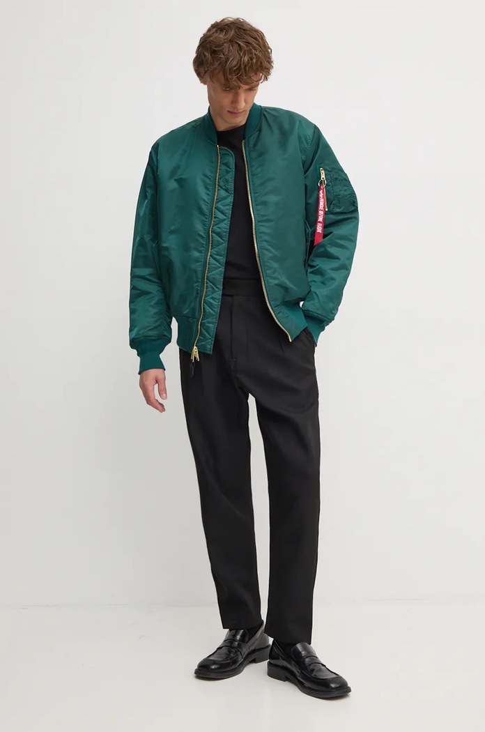 Clothing Alpha Industries bomber jacket 100101. turquoise