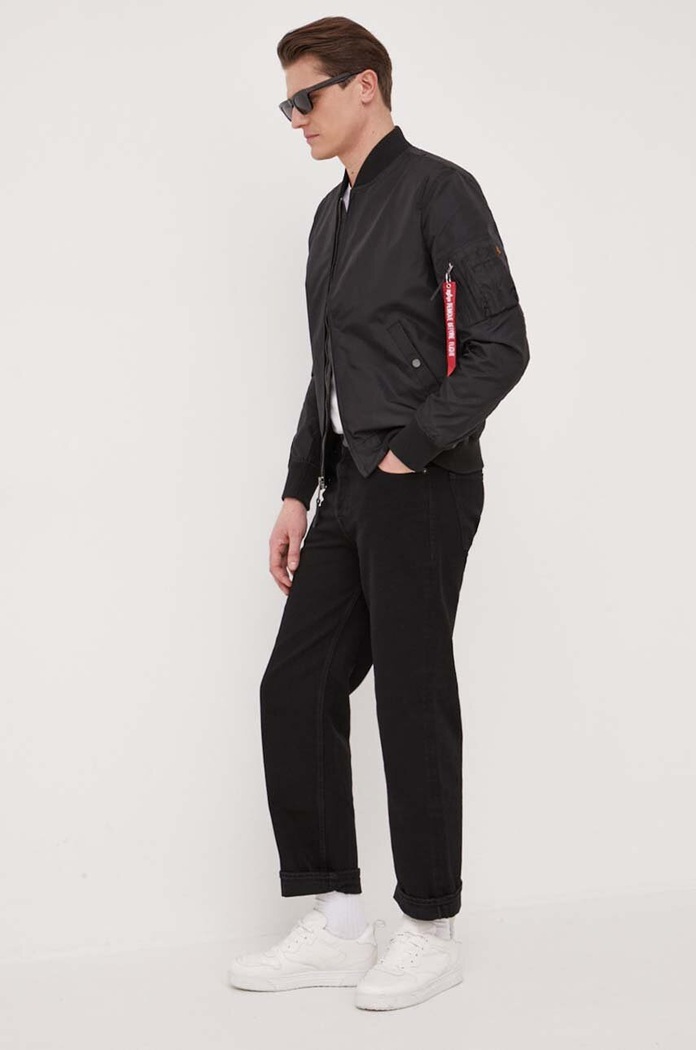 Яке бомбър Alpha Industries MA-1 TT 191103.03 черен AW23