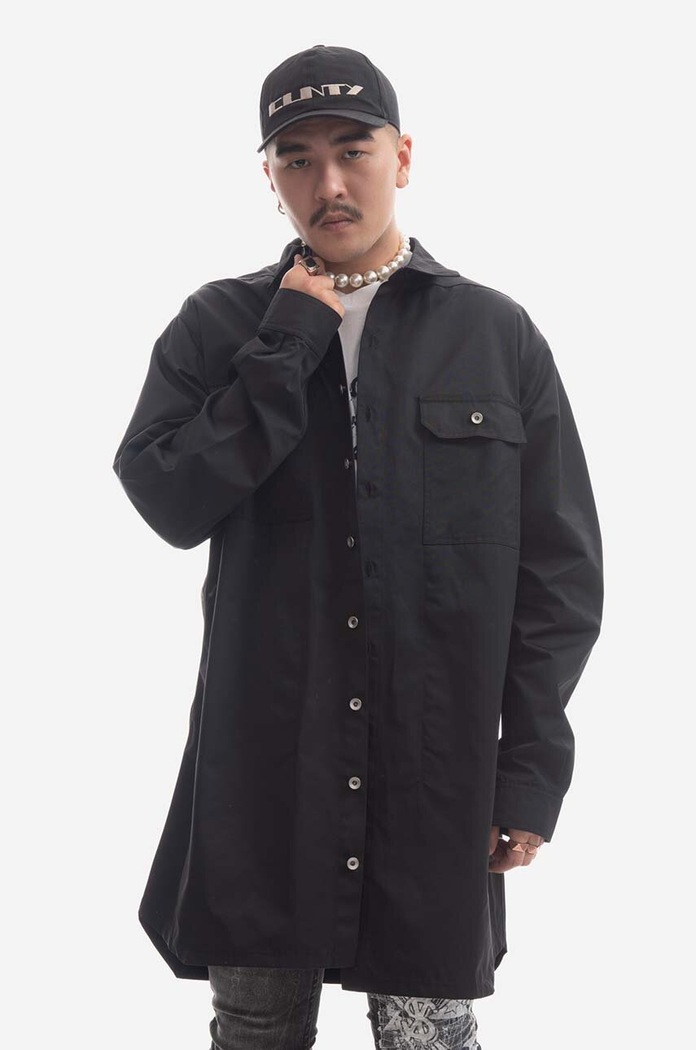 Rick Owens geacă Woven Jumbo altele negru DU01C6753.MUEP3.BLACK