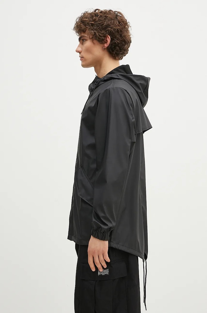 Rains giacca impermeabile 18010 Fishtail Jacket 18010.01 nero AW24