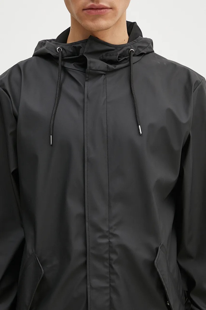 Rains giacca impermeabile 18010 Fishtail Jacket nero 18010.01