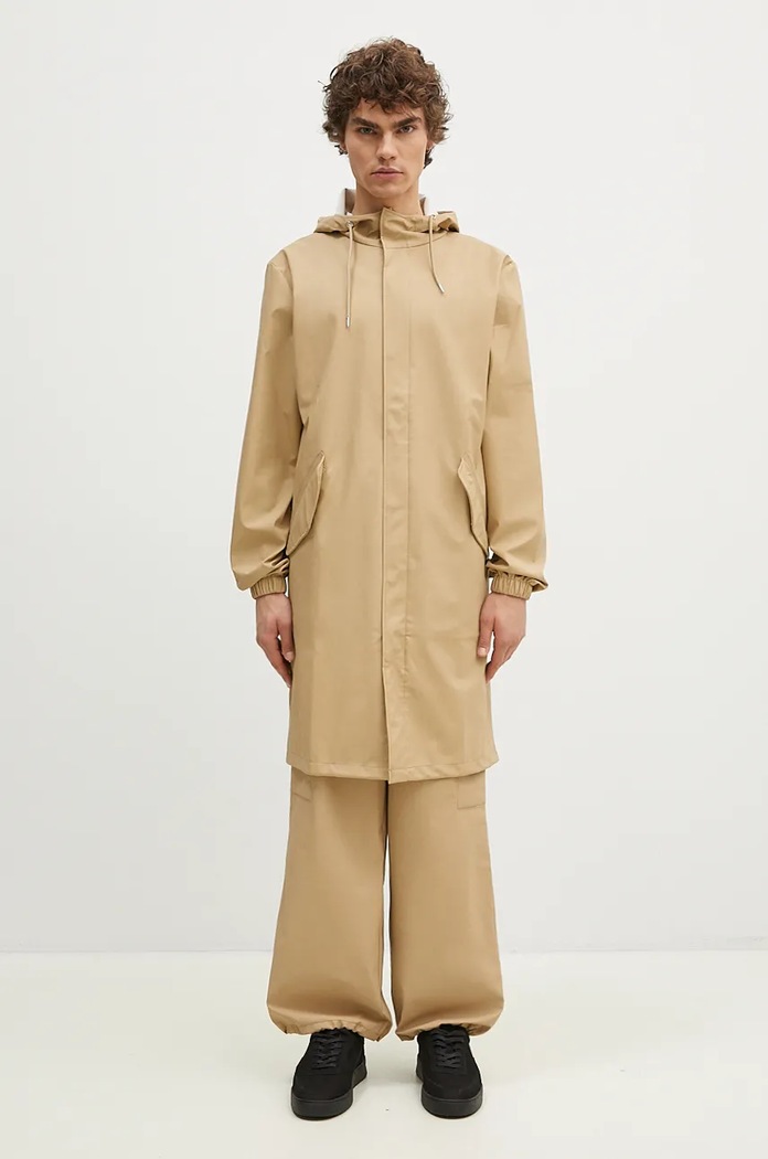 Rains Rain jacket 18140 Fishtail Parka beige 18140.24