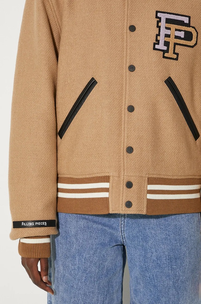 Vlněná bomber bunda Filling Pieces Varsity Jacket 81422209985