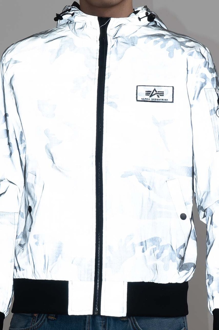 Bunda Alpha Industries MA-1 LW Hooded Refl. Camo 126138RC 125 126138RC.125 šedá SS23