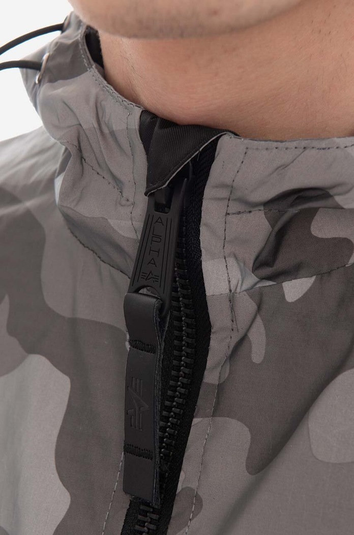 Bunda Alpha Industries MA-1 LW Hooded Refl. Camo 126138RC 125 126138RC.125 šedá