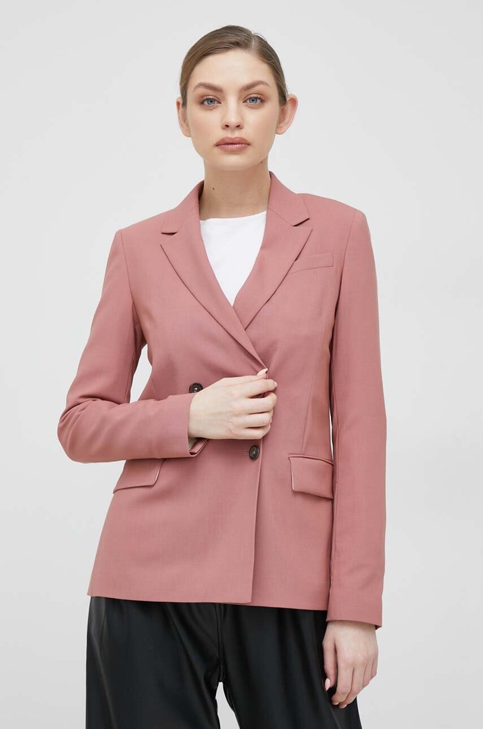 Μάλλινο μπουφάν PS Paul Smith μαλλί ροζ W2R.246J.K30408
