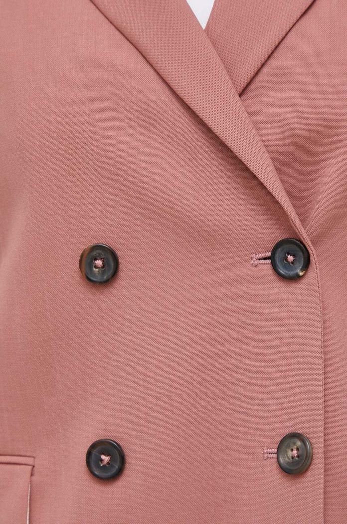 Μάλλινο μπουφάν PS Paul Smith W2R.246J.K30408 ροζ