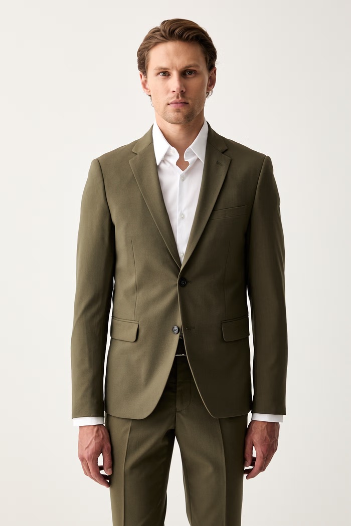 Lindbergh garnitur dwuczęściowy męski z wiskozą 30.61040.OLIVE zielony SS26