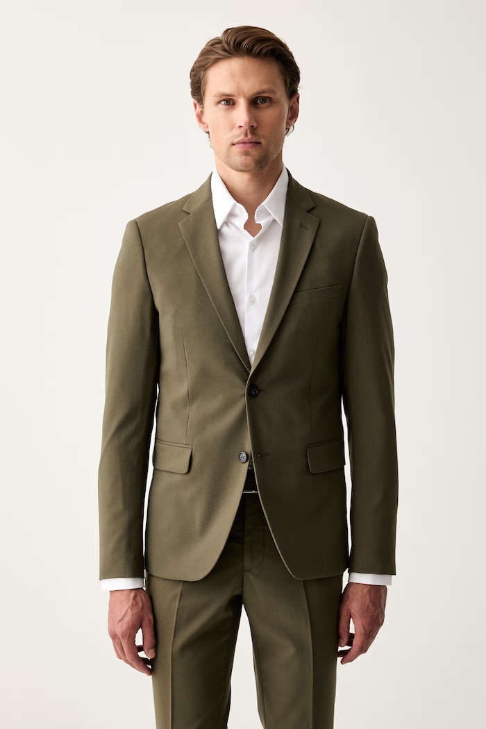 Lindbergh garnitur dwuczęściowy męski z wiskozą 30.61040.OLIVE zielony SS26
