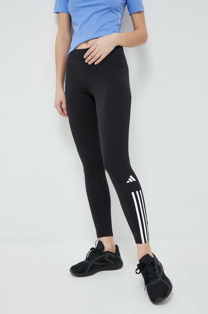 adidas Performance legginsy treningowe Train Cotton z elastanem czarny HT5425
