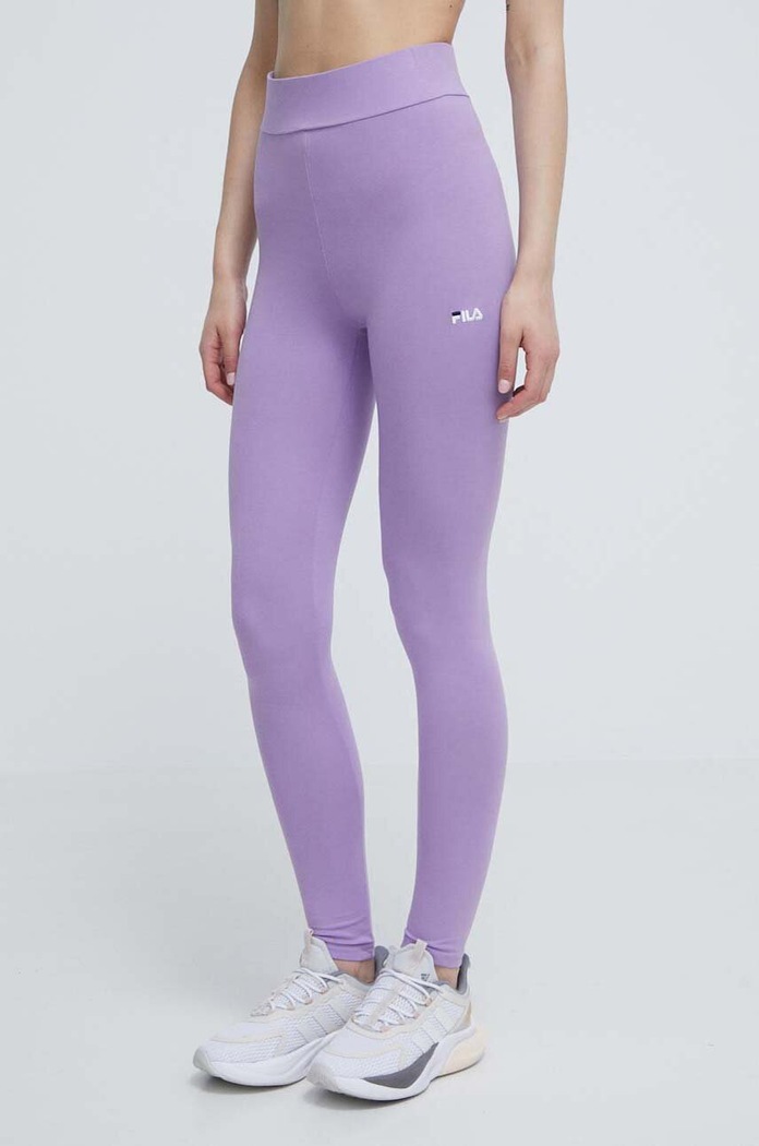 Fila legginsy Benndorf z elastanem fioletowy FAW0456
