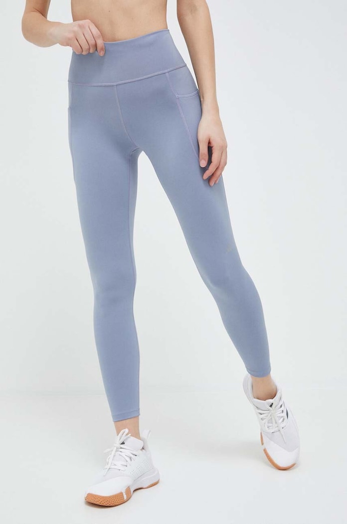adidas Performance legginsy do biegania DailyRun z elastanem niebieski HR5377