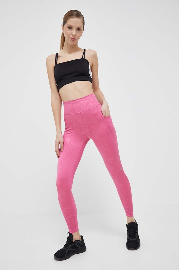 adidas Performance legginsy do biegania DailyRun HR5390 różowy SS23