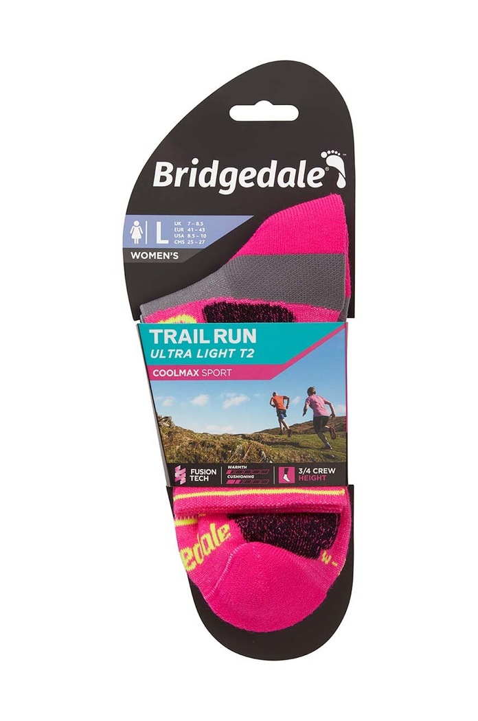 Oblečení Ponožky Bridgedale Ultralight T2 Coolmax Sport 3/4 710206 růžová