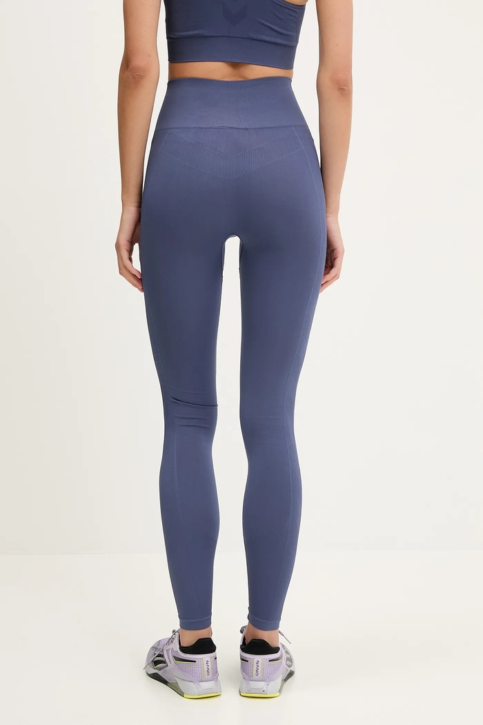 Odzież Hummel legginsy sportowe damskie hmlTIF SEAMLESS HIGH WAIST TIGHTS 210492 fioletowy