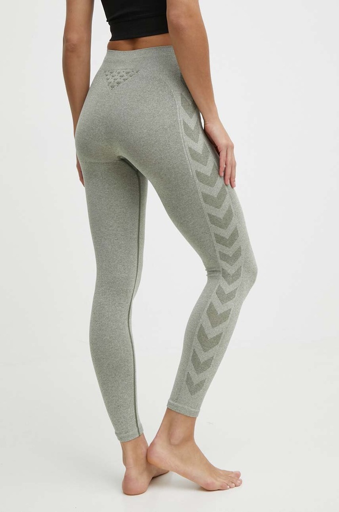 Oblečení Legíny na jógu Hummel hmlCI SEAMLESS MID WAIST TIGHTS 210496 zelená