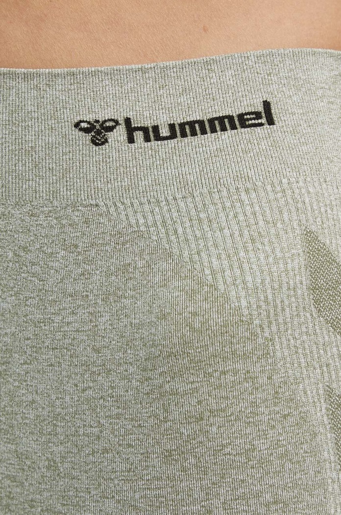Legíny na jógu Hummel hmlCI SEAMLESS MID WAIST TIGHTS zelená 210496
