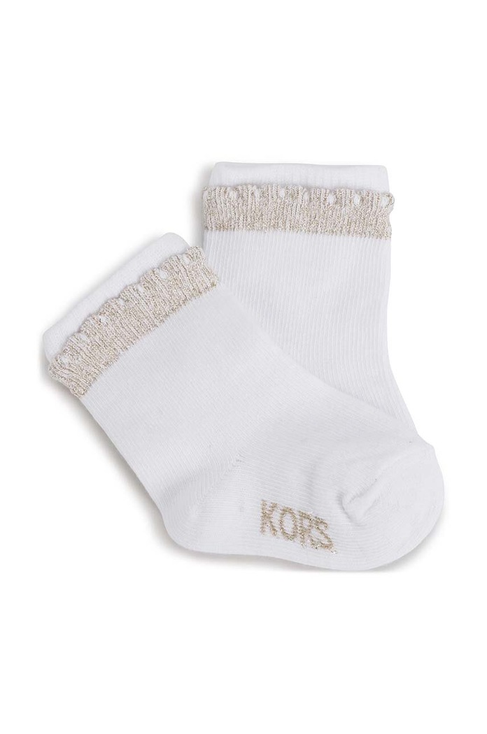 Deklice Otroške nogavice Michael Kors 4-pack R90022 bela
