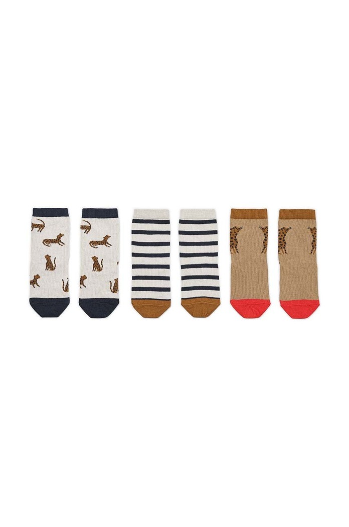 Dječje čarape Liewood 3-pack LW15118 bež AW24