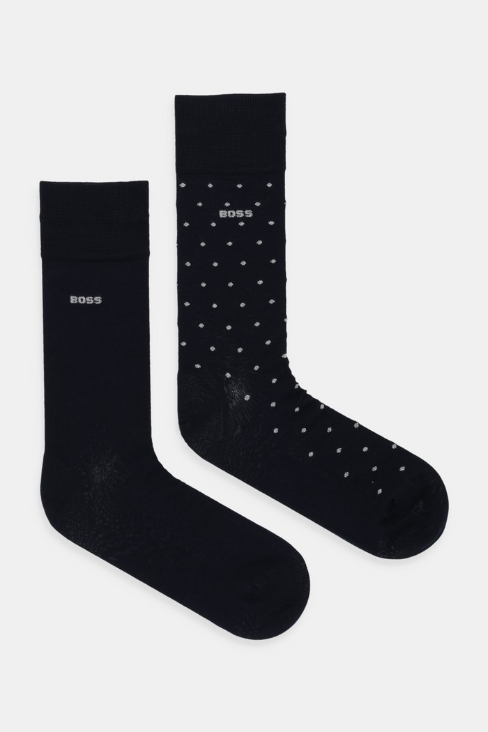 Κάλτσες BOSS 2-pack San Jared-C ψηλές κάλτσες σκούρο μπλε 50484004