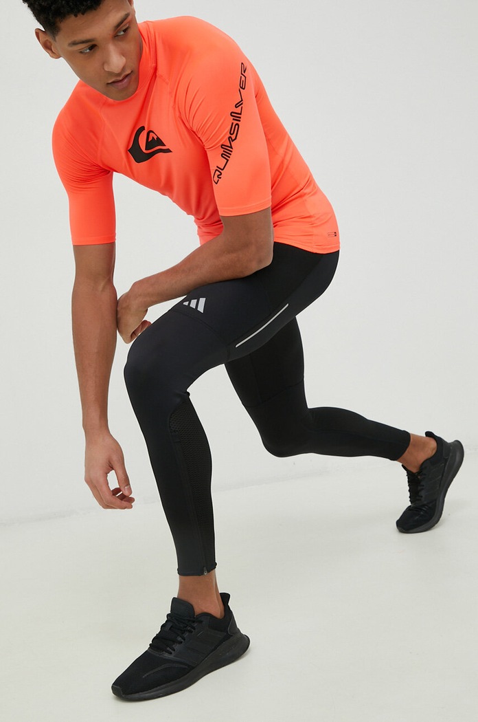 Tajice za trčanje adidas Performance Saturday bez uzorka crna HY5539