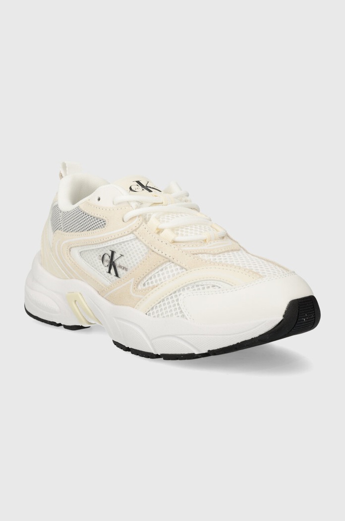 Calvin Klein Jeans sneakersy YW0YW00891 RETRO TENNIS SU-MESH W YW0YW00891 beżowy NC24