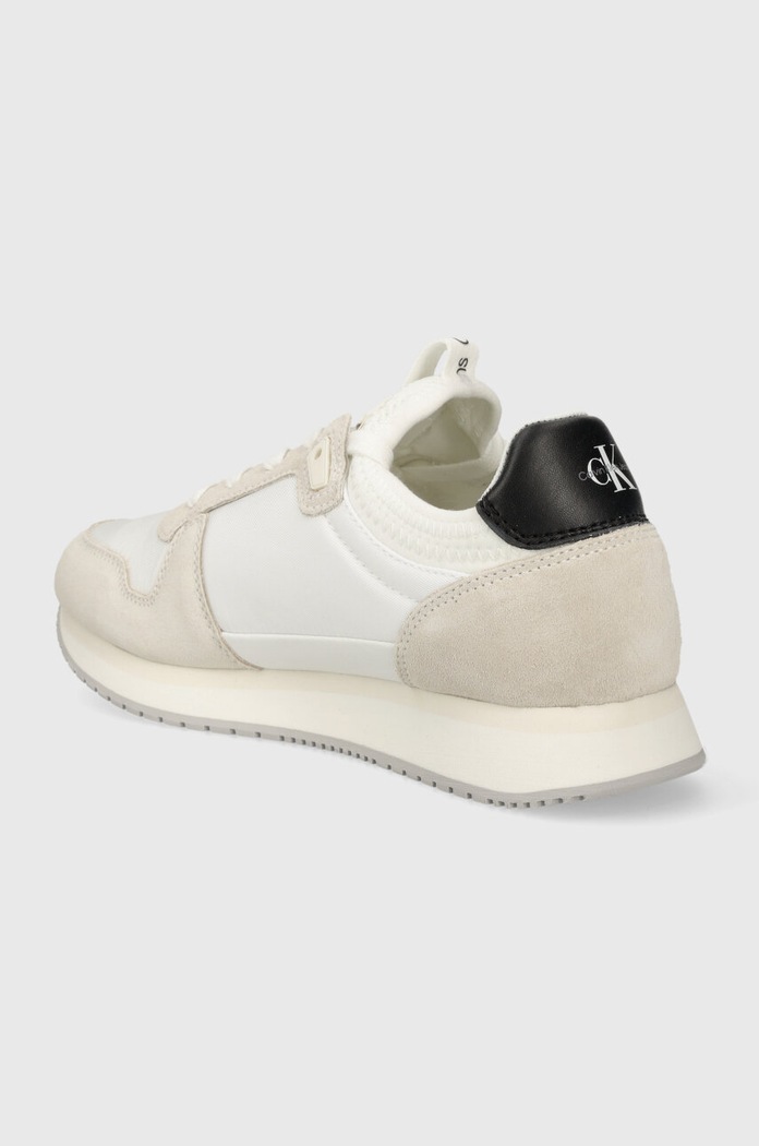Cipők Calvin Klein Jeans sportcipő YW0YW00840 RUNNER SOCK LACEUP NY-LTH W LACE UP YW0YW00840 fehér